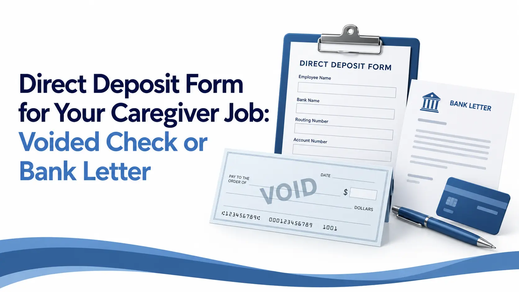 Direct Deposit Form for Your Caregiver Job: Voided Check or Bank Letter