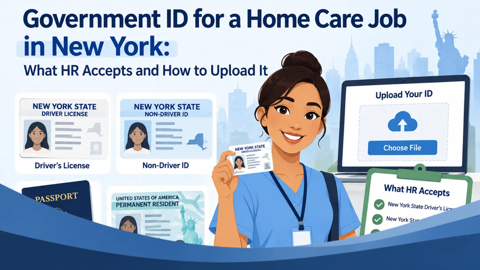 Government ID for a Home Care Job in New York: What HR Accepts and How to Upload It